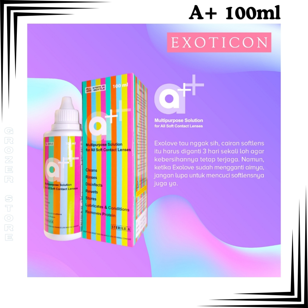 A+ Aplus A Plus 100ml Cairan Pembersih Softlens Multi Purpose Solution With HPMC