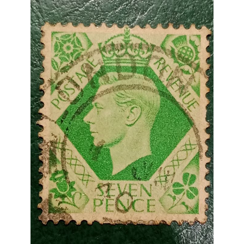 

Prangko British 7 Pence King George VI Tahun 1937-1939 USED