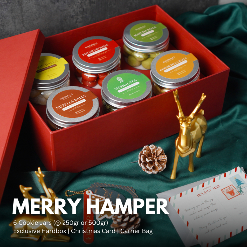 

MERRY Hamper | Paket Hampers Natal Christmas | Kue Kering Premium | READY STOCK