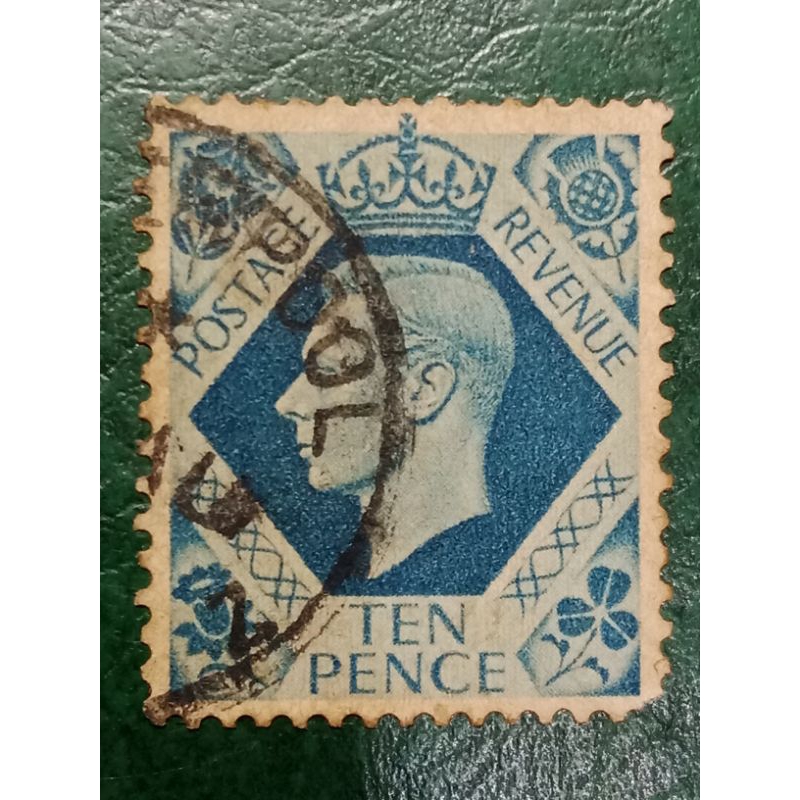 

Prangko British 10 Pence King George VI Tahun 1937-1939 USED