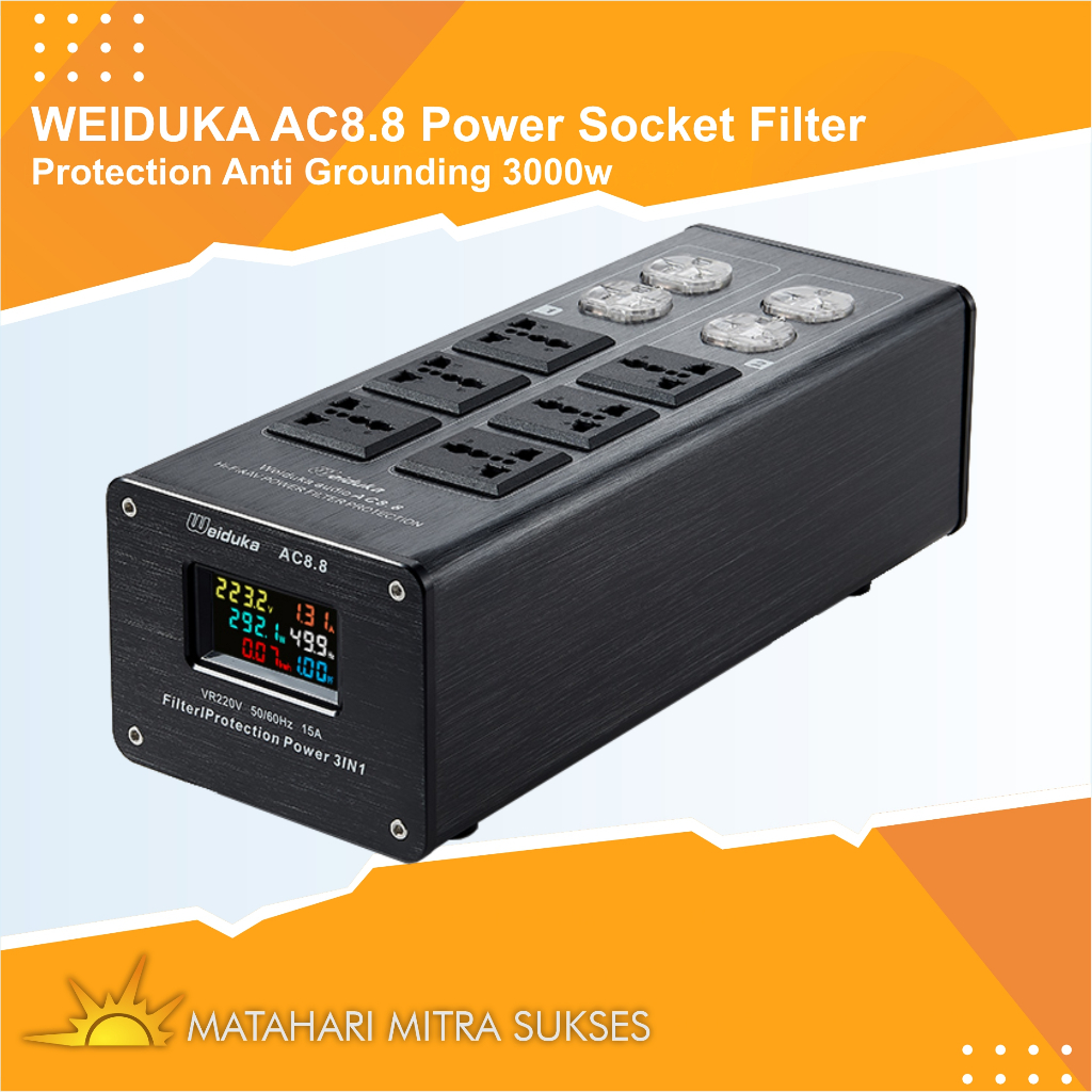 WEIDUKA AC8.8 Power Socket Filter Protection Anti Grounding 3000w