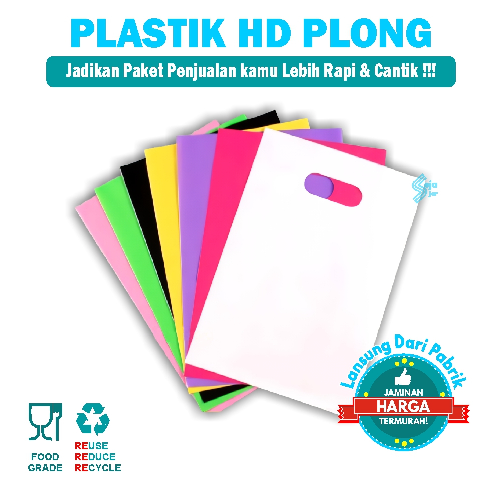 Sejajar PLASTIK PACKING PLONG POLOS Tebal 0,5 mikron plastik packing baju olshop