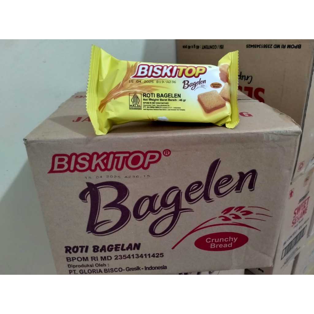 

BISKITOP BAGELAN 46 GR - Biskuit Roti kering Snack Cemilan Murah Enak