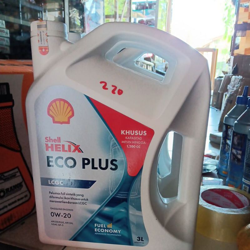 oli Shell ECO plus 0w 20 original Shell 3 liter