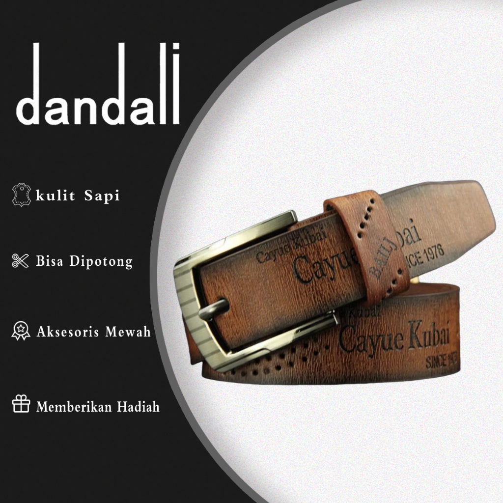 DanDali-Sabuk Gesper Pin Baru Sabuk Pria Sabuk Celana Huruf Antik Fashion Kasual Sabuk Celana Dalam