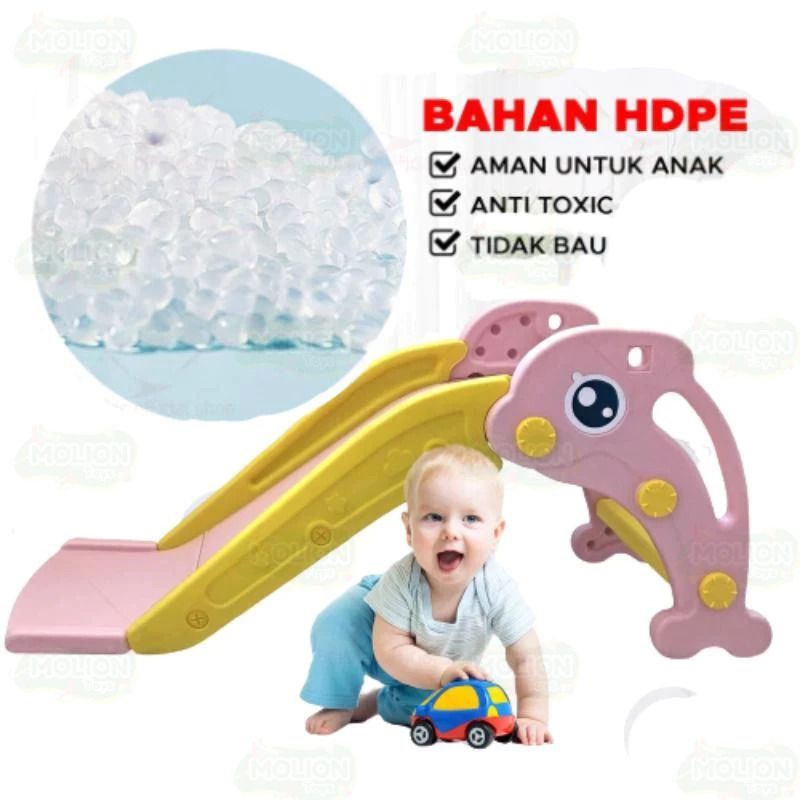 MOLION Perosotan Anak karakter Dolphin Mini Prosotan Seluncuran Anak 2-4th M1104