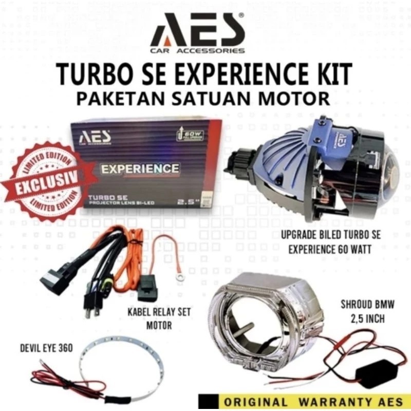 Biled AES TURBO SE EXPERIENCE GEN 3 2.5 INCH 60 WATT FLAT / Projie Biled Turbo Aes