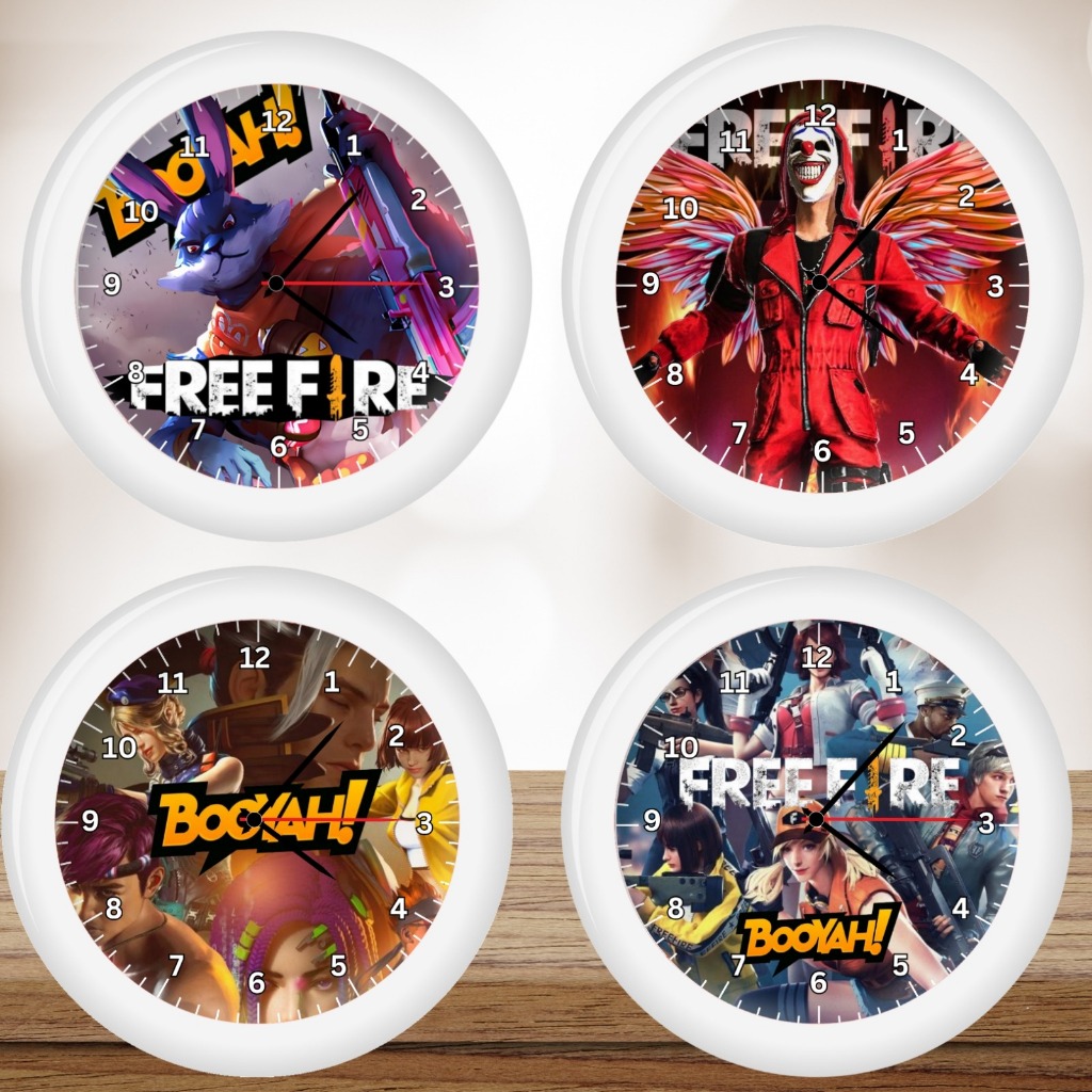 Jam Dinding Besar FREEFIRE Diameter 30cm / Jam Dinding Karakter Jam Dinding Analog Dekorasi