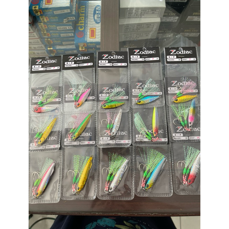 LURE METAL JIG ZODIAC SIAP PAKAI HOOK DAICHI LENGKAP UKURAN