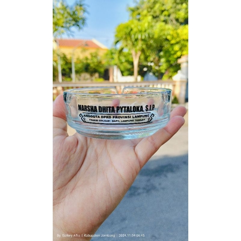 

Souvenir Asbak kaca custom sablon