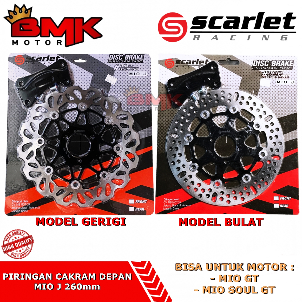 Scarlet Racing Piringan Cakram Depan Mio J Mio Gt Mio Soul Gt 260mm Plus Braket