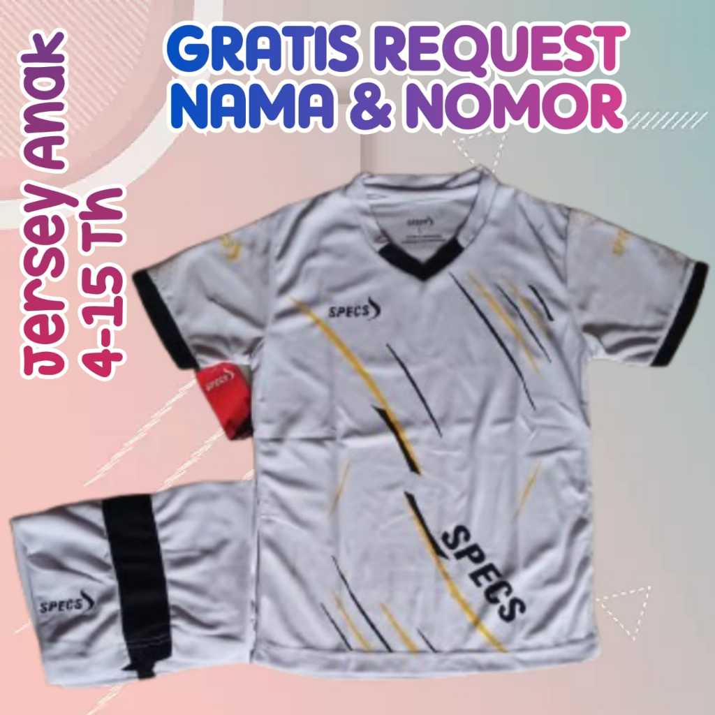 Kaos Jersey Anak Usia 4-15 Tahun dengan Desain Club Bola Eropa, Bahan Premium Anti-Bau dan Tidak Pan
