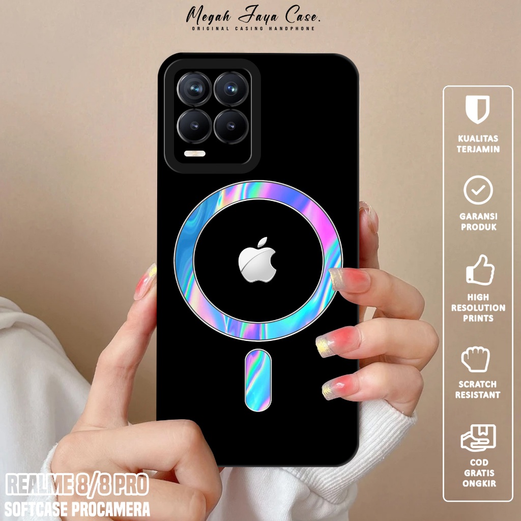 Softcase Hp REALME 8 / REALME 8 PRO - Case Hp REALME 8 / REALME 8 PRO Motif Logo Magsafe - Silikon H