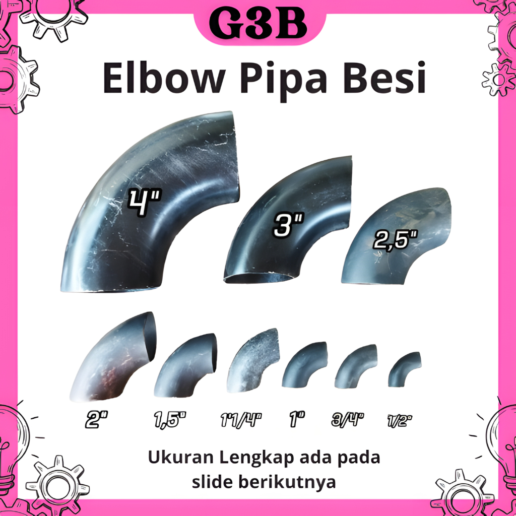 Elbow besi pipa las / elbo Lbow keni knee pipa las knee penyambung pipa besi