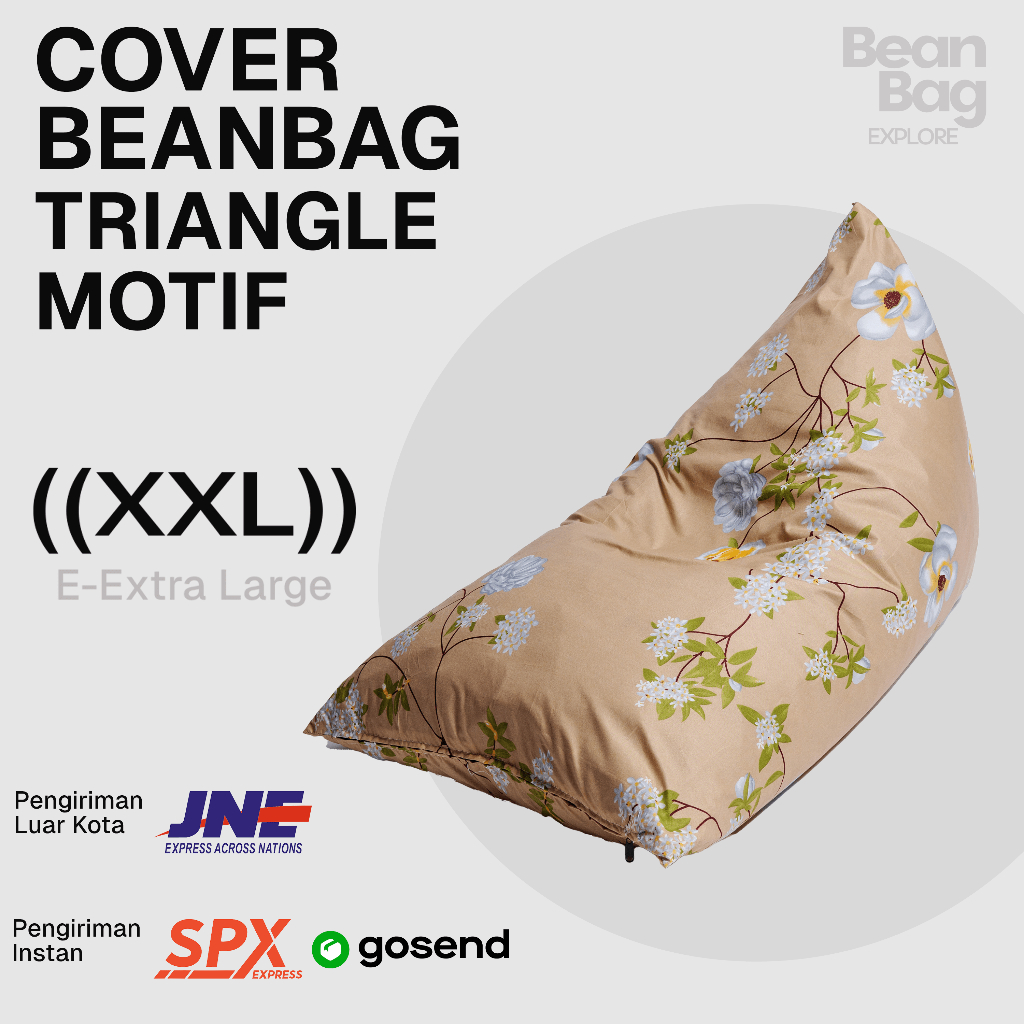 BEAN BAG EXPLORE - COVER BEAN BAG MOTIF BEANBAG JUMBO ALAS DUDUK BANTAL DUDUK