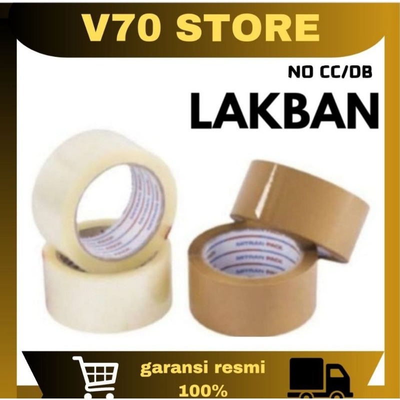 

Lakban 2 inch 48mm x 90yard Coklat/Bening