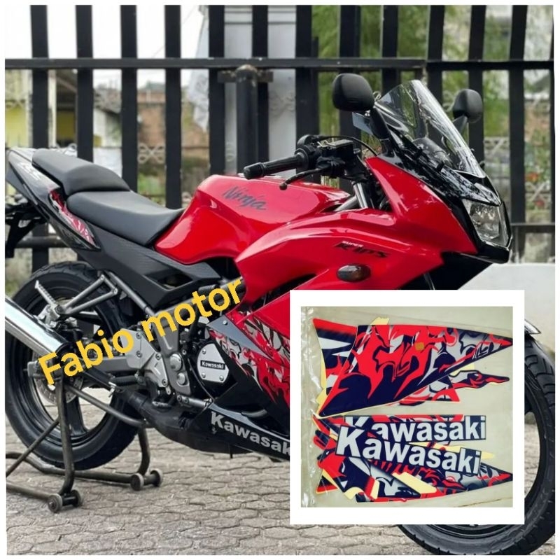 Stiker Kawasaki ninja rr new 2013 merah