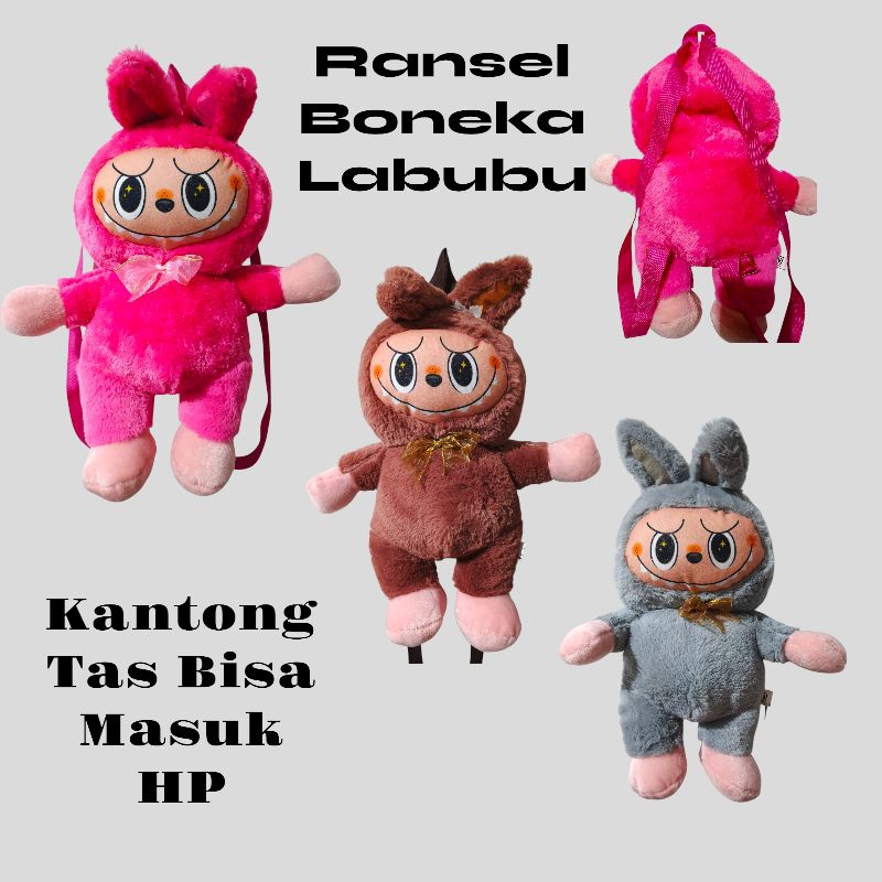 Tas Ransel Boneka Labubu Lotso Terbaru Full Bodi Terdapat tempat Hp