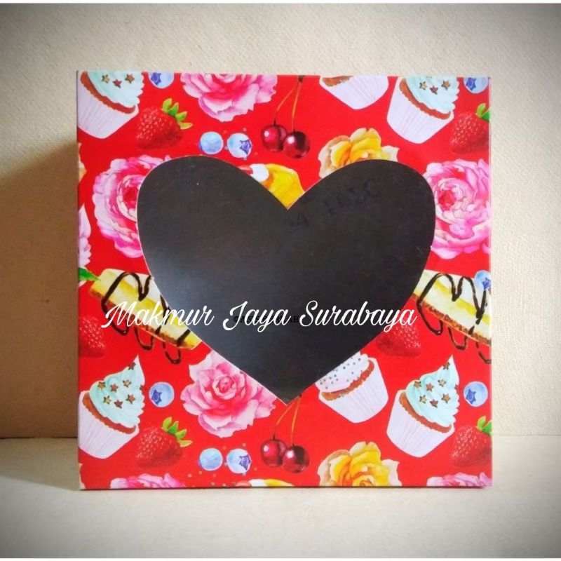 (10 pcs) Dus Tart Tutup Hati All Size 14x14 16x16 18x18 20x20 22x22 24x24 26x26 28x28 30x30/Dus Kue 