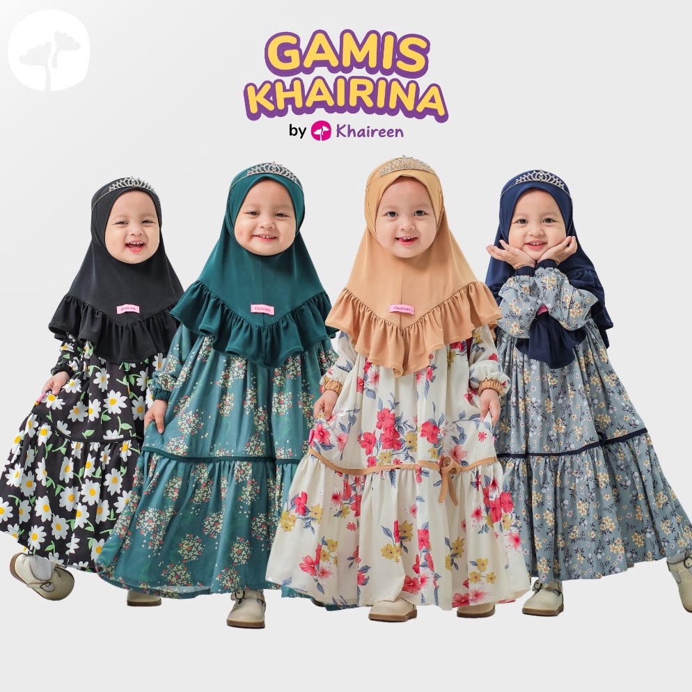 KODE E6C KHAIREEN Gamis Khairina Etalase 2 Gamis Anak Gamis Anak Rayon Motif Gamis Bayi Balita Gamis