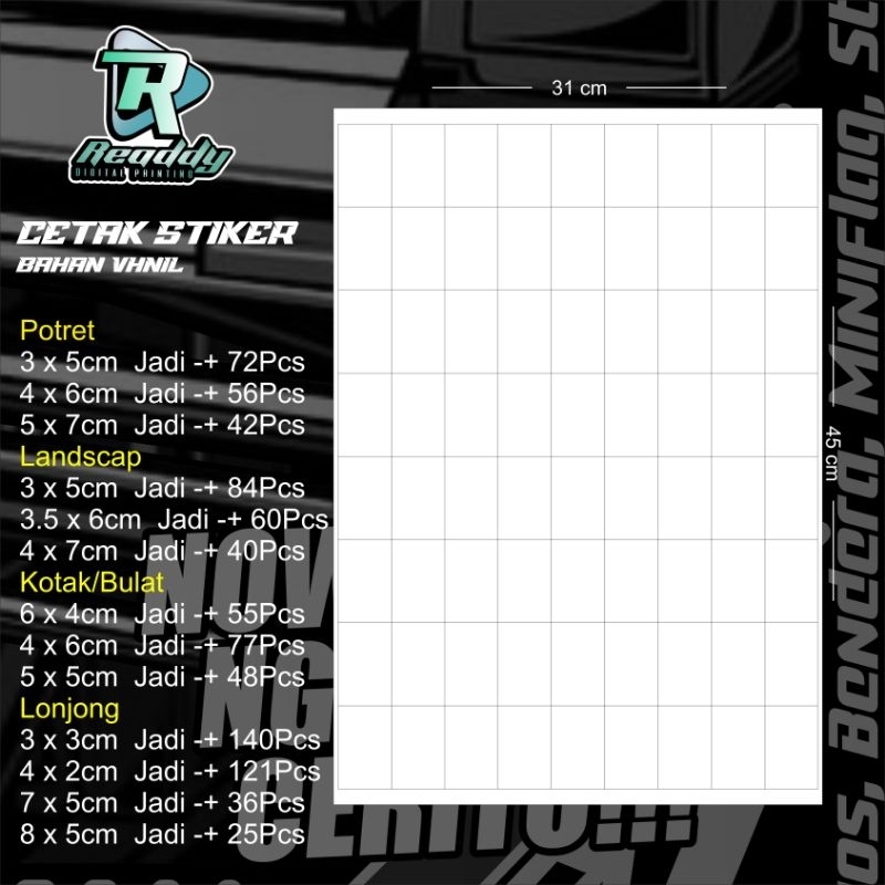 

Sticker vhnil 31cm x 45cm