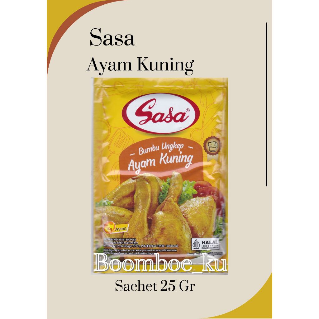 

Sasa Bumbu Ungkep Ayam Kuning 25Gr