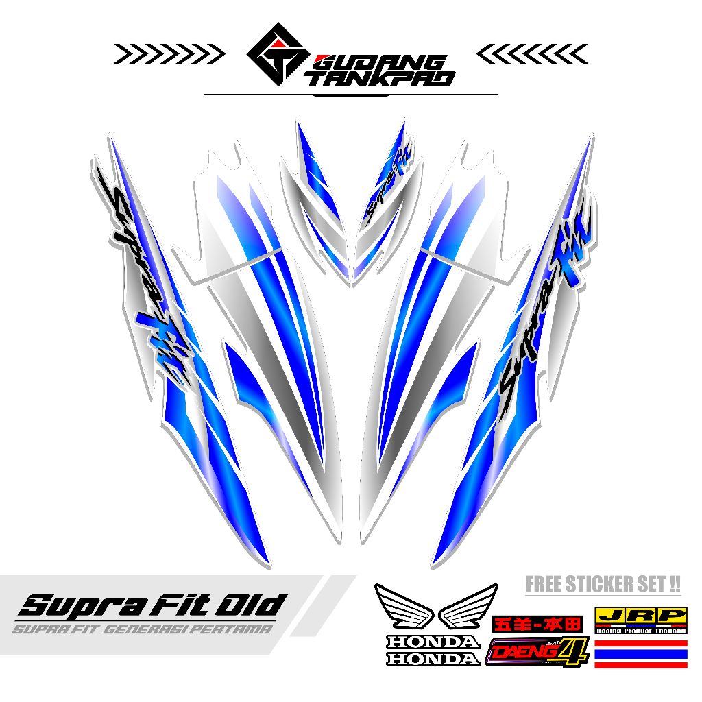 STRIPING MOTOR SUPRA FIT OLD 110 / MTF 10 / STRIPING SUPRA FIT LAMA / STRIPING HONDA SUPRA FIT / STI