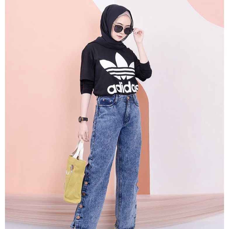 Cepat GFS BOYFRIEND KULOT KANCING RUMBAI VIVIAN