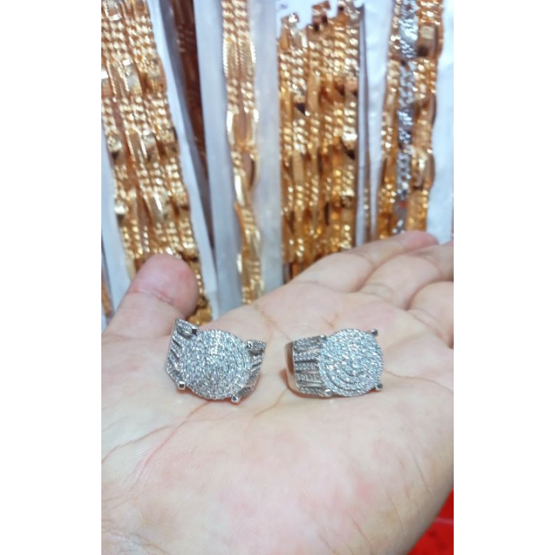 Cincin permata pria wanita cincin jumbo titanium anti karat
