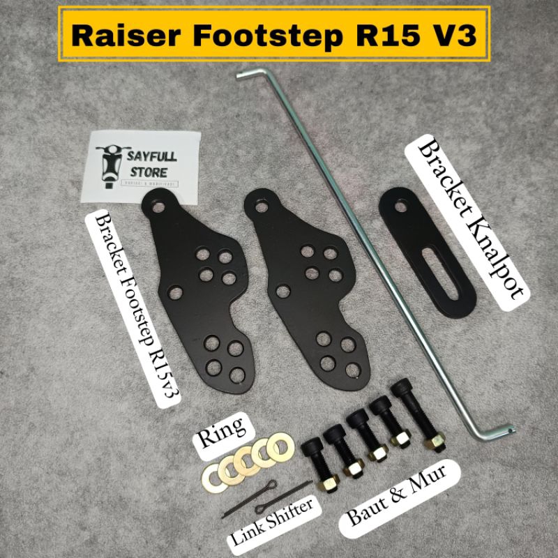 Raiser Footstep Yamaha R15 V3 Peninggi Footstep R15 V3 Braket Footstep