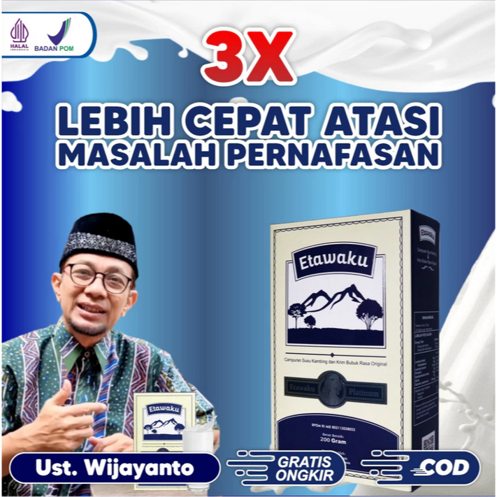 

Etawaku Platinum 200 gr Susu Kambing Paru Paru Obat TBC Radang Sesak Nafas Asma Sakit Dada Batuk