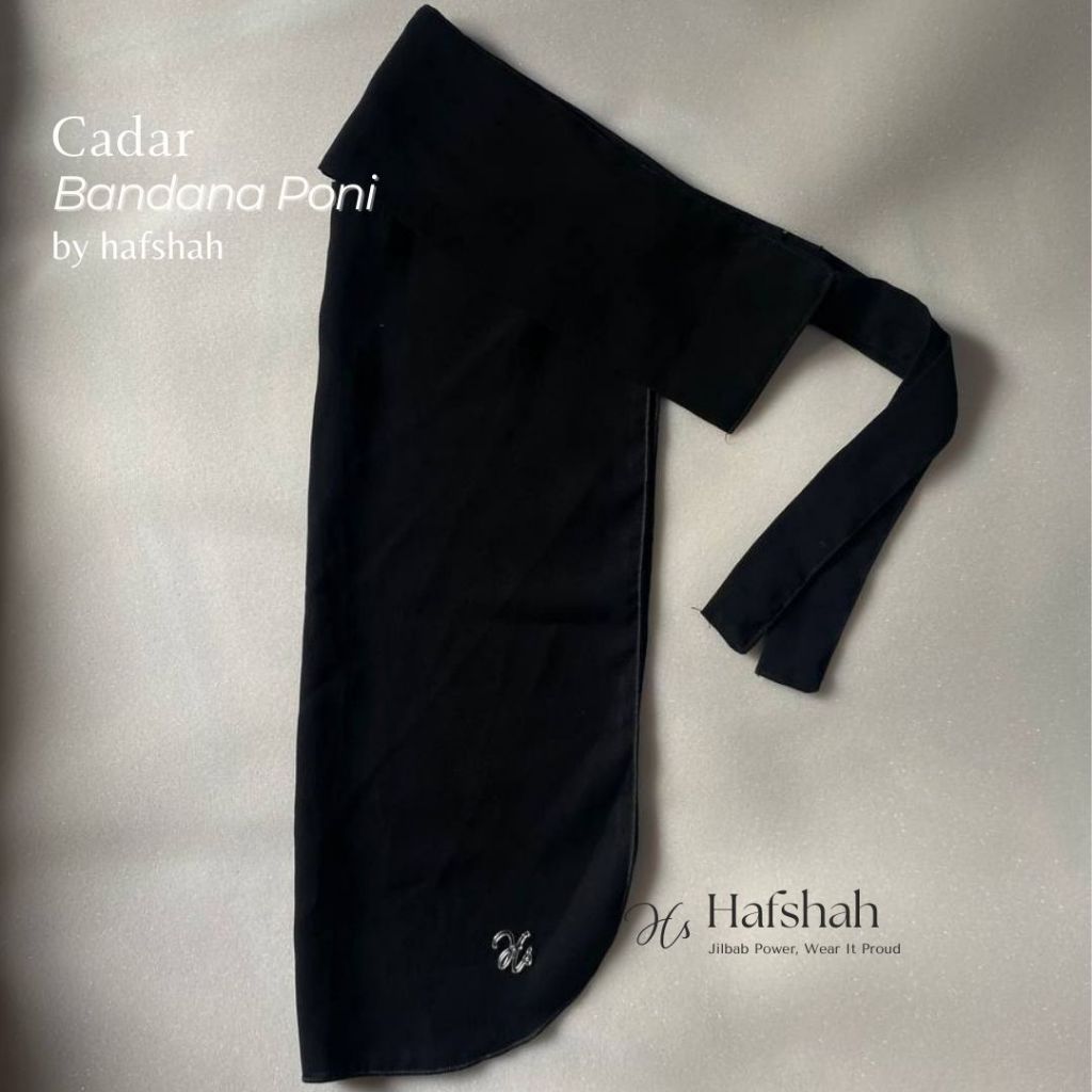 cadar bandana poni karet Jetblack