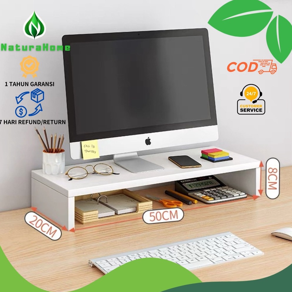 Paling Dicari NaturaHome  Rak Meja Tatakan Alas Laptop ern Minimalis Serbaguna Untuk Pajangan Hiasan