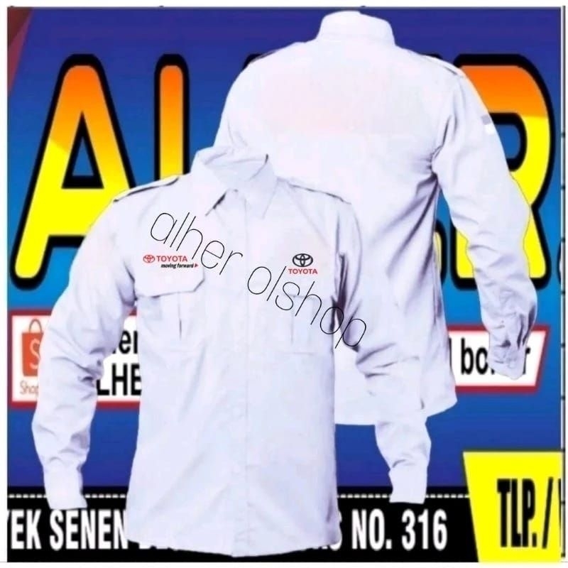Kemeja Toyota moving forward baju Toyota moving forward seragam Toyota moving forward Pdh Toyota mov
