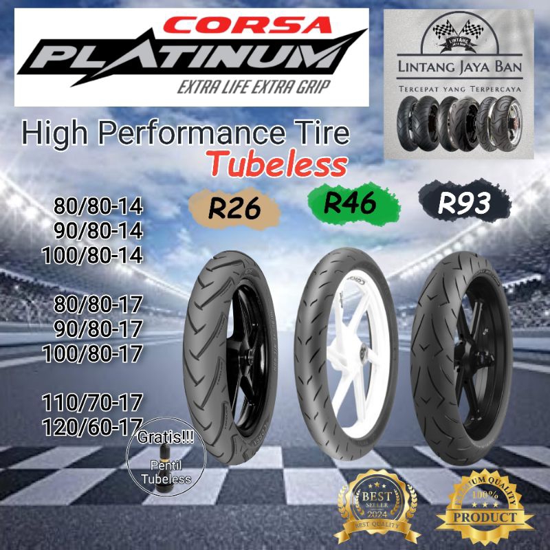 ban motor tubeless corsa r46 r26 r93 ring 14 dan 17