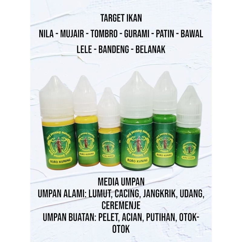 ESSEN IKAN NILA MUJAIR TOMBRO GURAMI PATIN BAWAL LELE BANDENG BELANAK  / ESSEN IKAN / ESSEN UMPAN LU