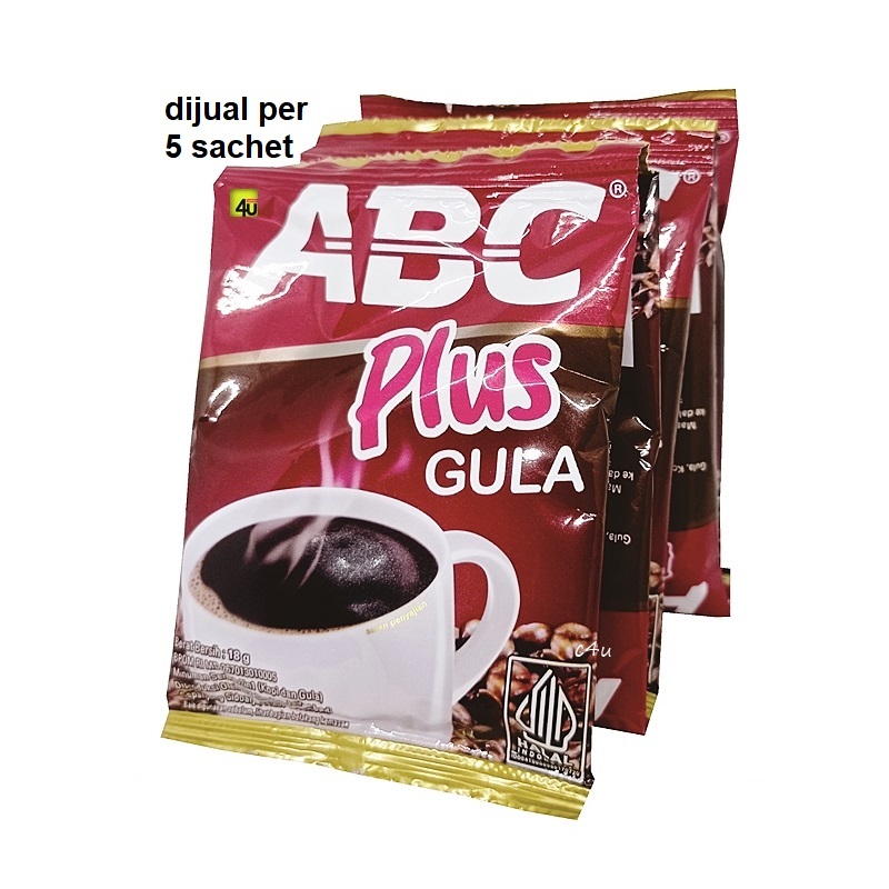 

ABC Plus Gula - Kopi Hitam - Paket 5 sachet