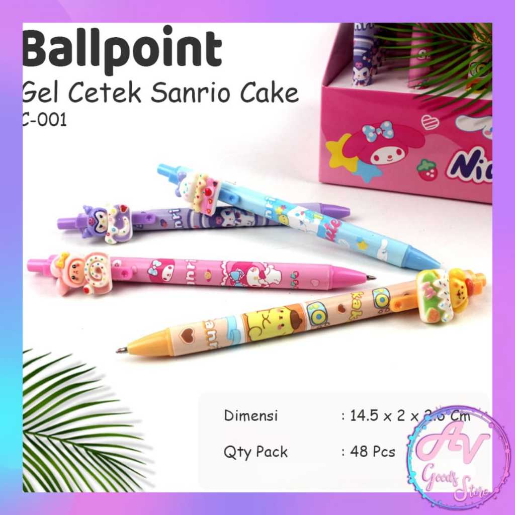 

1Pcs Ballpoint Cetek BONEKA HEAD Karakter / 1Buah Pulpen Gel Karakter SANS FRIENDS CAPY / Bolpen Cetek Gel Lucu
