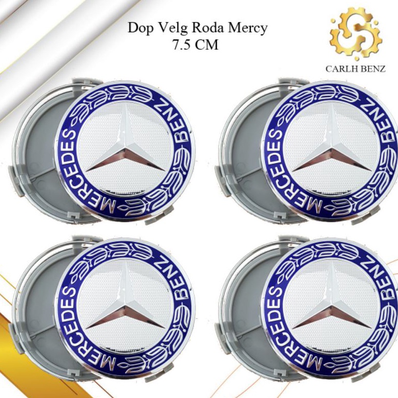 Jangan Ketinggalan order DOP VELG RODA BINTANG PADI EMBLEM MERCEDES BENZ 75MM BIRU  DOP RODA BINTANG