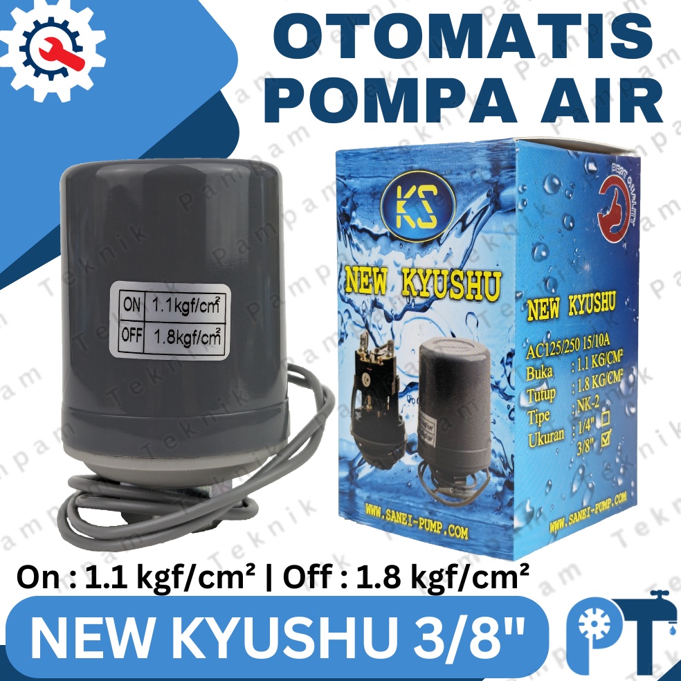 TERBAIK Otomatis New Kyushu 38 inch  Pressure switch pompa air NewKs drat dalam 38