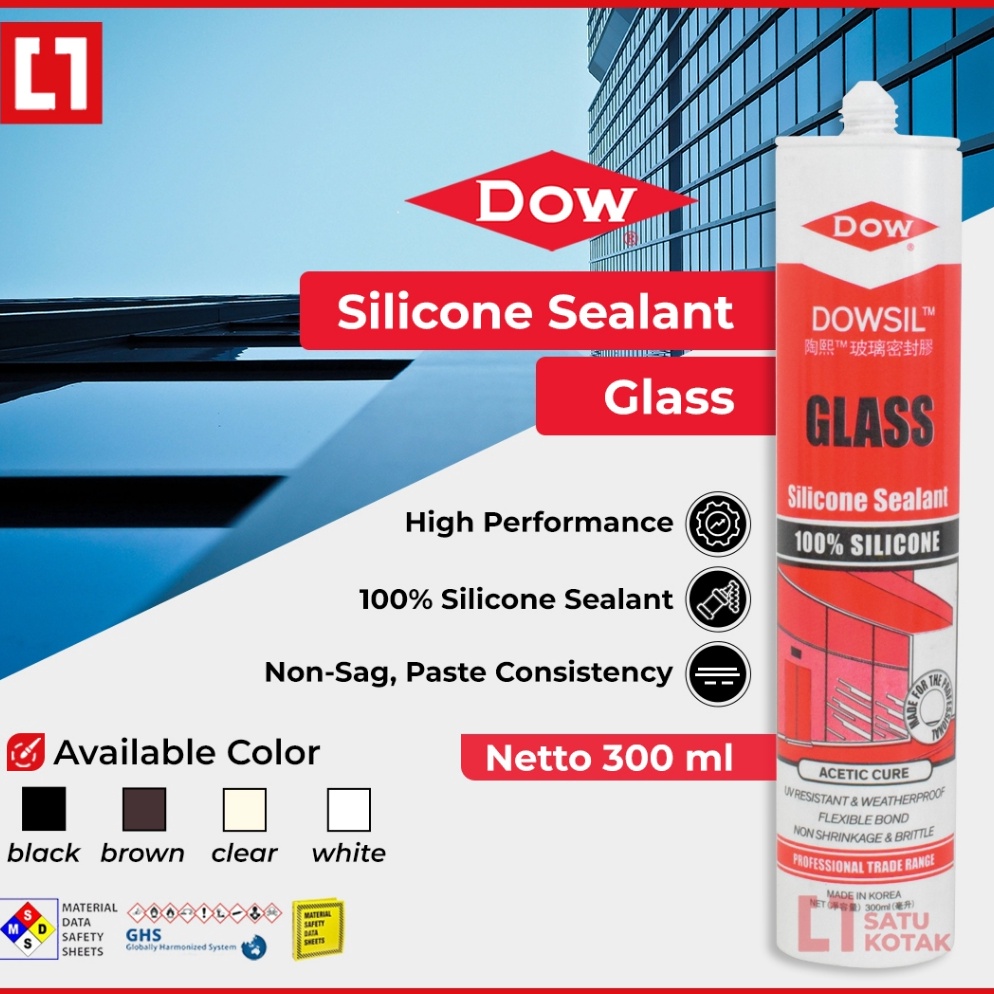 REKOMENDASI DOWSIL Glass Silicone Sealant Lem Kaca Aquarium Silikon Acetoxy Asam