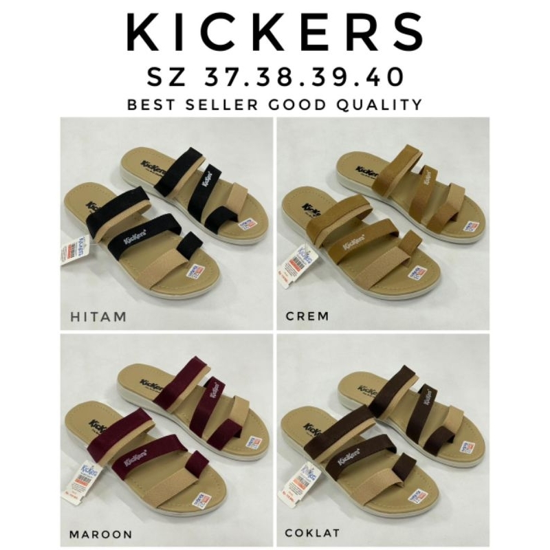 Selop Wanita Tali Karet Terbaru Kickers Selop kekinian berkualitas