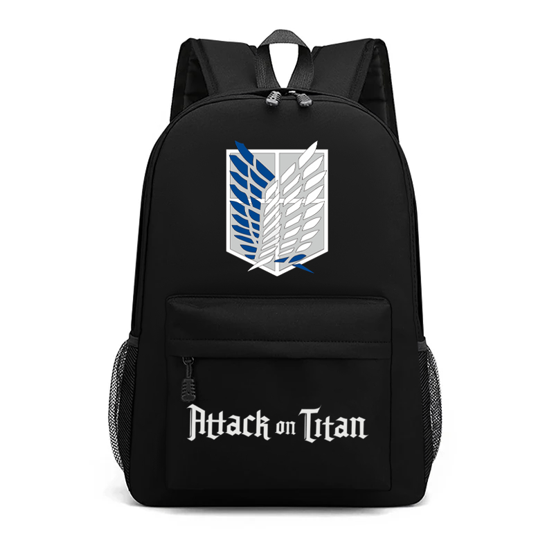 Tas sekolah sd laki laki motif AOT tas ransel anak cowok keren karakter anime attack on titan style
