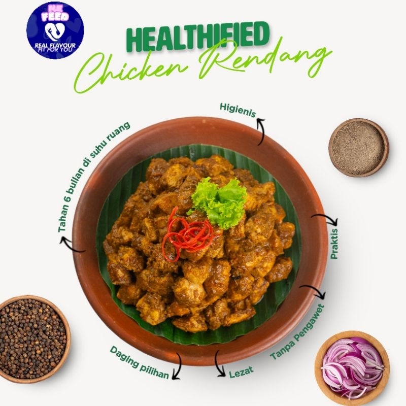 

[MeFeed] Healthified Chicken Rendang - Gracious Healthy Makanan Diet Instant Lezat Nikmat Bergizi dengan Penyajian Praktis