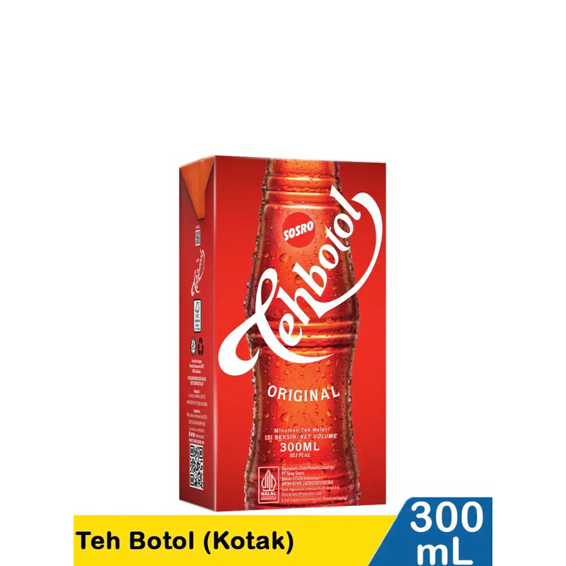 

SOSRO TEH BOTOL (KOTAK) 300ML 1 DUS ISI 24