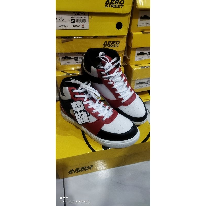 Aerostreet hoops high merah hitam
