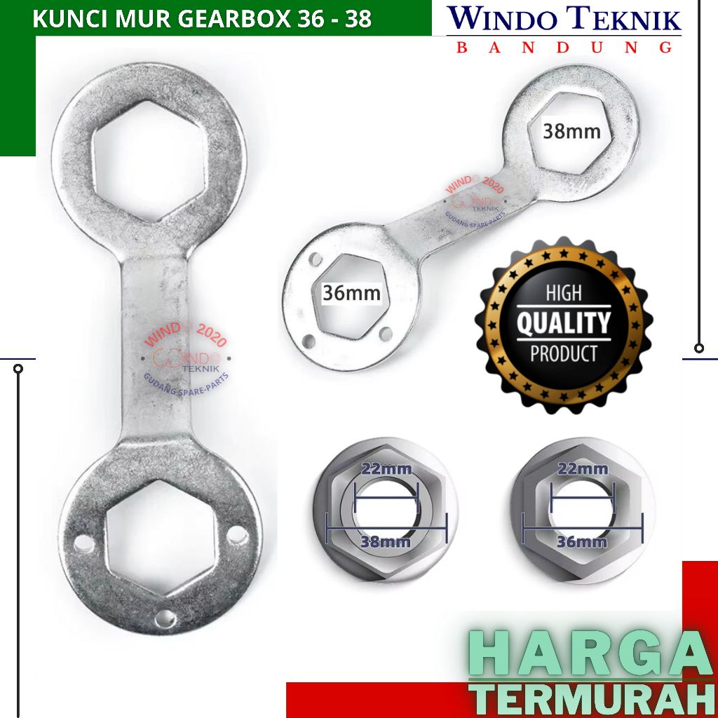 KUNCI MUR BAUT GEAR BOX MESIN CUCI 1 TABUNG UKURAN 36-38 UNIVERSAL | ALAT MEMBUKA  / GERBOX / GIRBOX