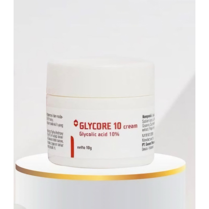 Krim Glycore 10% Whitening Cream Bintik Noda Hitam Kulit Muka Bekas Jerawat Pemutih Ketiak Antiangin
