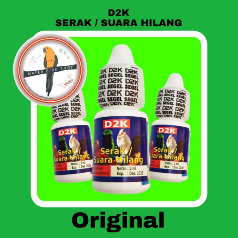 D2K SERAK / SUARA HILANG OBAT BURUNG SERAK SUARA HILANG GANGGUAN PERNAFASAN SESAK NAFAS DLL
