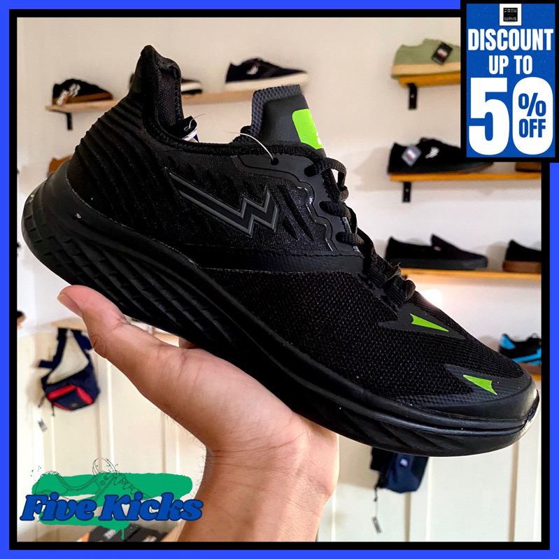 Sepatu Athletica Original - Flash Ghost Black Green | Sepatu Olahraga | Sepatu Unisex
